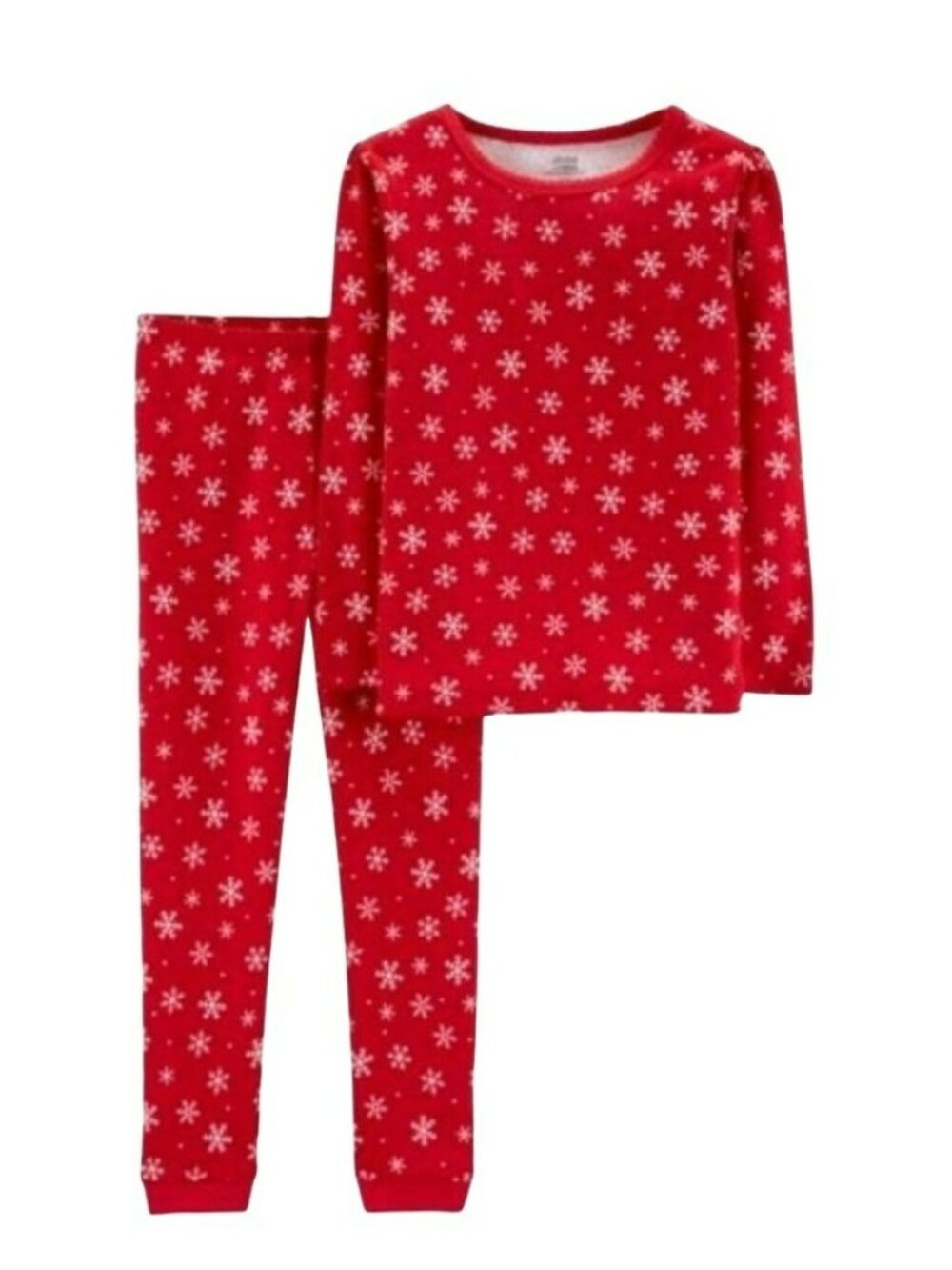 Red Snowflake Cotton Pajamas Set Two Piece Toddler Baby 18 Mos Christmas LH4123a